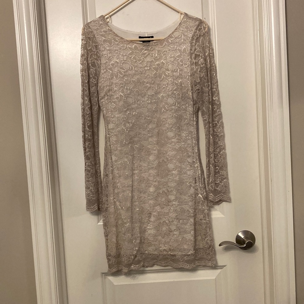 Wet Seal Beige Lace Dress